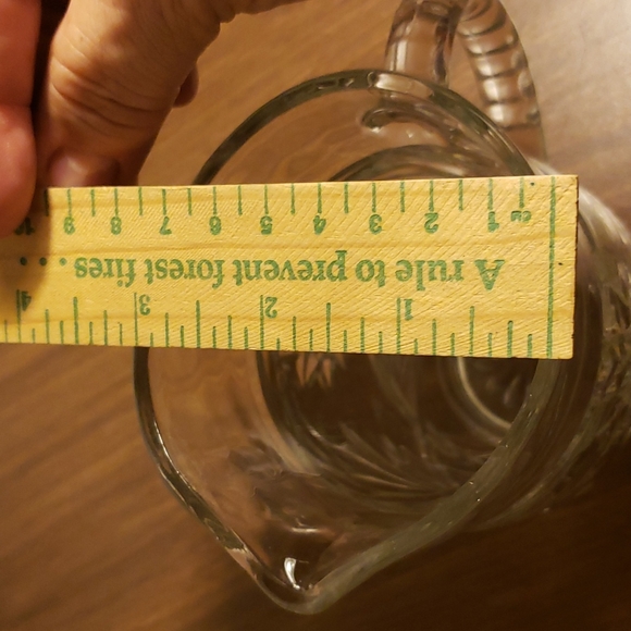 Anchor Hocking Prescut glass cream pitcher - Picture 4 of 7